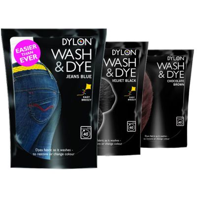 DYLON WASH & DYE in 400g Pouch Restore Change Colour or To Revive Dark Colours 
