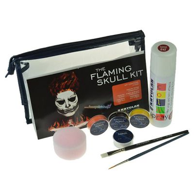 Kryolan Flaming Skull Kit By Mws Pro Beauty