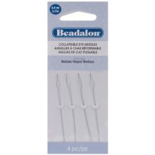  Beadalon Collapsible Eye Needles For Beading- Medium 6.4cm ( 2.5") - 4 ct.