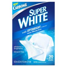 Carbona Super White Laundry Whitening Sheets - 20 ct. | MWS