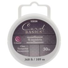 Cousin Cord Basics Clear Transparent #30lb Monofilament Cord - 360 ft. | MWS