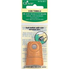 Clover Leather Coin Thimble by Manhattan Wardrobe Supply
