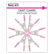 Crafter's Tool Kit 2" Craft Clips - Pink 6 Ct.