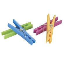 Household Essentials Plastic Clothespins - Multi-Colored by Manhattan Wardrobe Supply