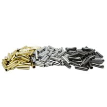 Aglet Kit - Metal Plated Wide Bullet Cylinder-w/Super Glue-4 ct