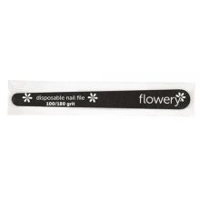 Flowery Disposable Nail Files - Tapered Wood Core