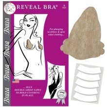 Braza "Reveal" Adhesive Non Bra for Plunging Necklines - 5 pair - Nude