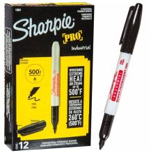 Sharpie Industrial Fine Point- Black (Box of 12)