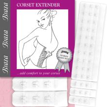 Braza Corset Extender -One Size ( for 10-13 Hook Corsets )