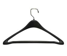 Contoured Plastic Suit Hanger - black - 14"