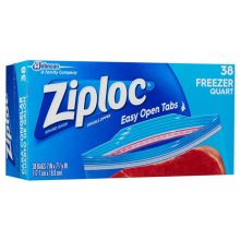Ziploc Freezer Bag - 1Qt. / 38 count | MWS
