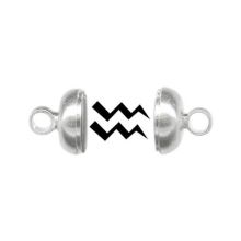 Magnetic Clasp 7 x 12mm R & T Steel Plated - 12 ct. | MWS