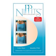 Nippits-Adhesive Nipple Covers-Sheer-5 pair