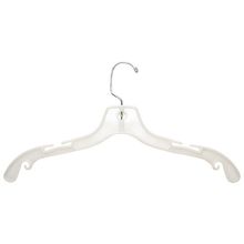 Plastic Dress Hanger - White - 17" by Manhattan Wardrobe Supply