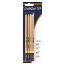 Pro Art Charcoal / White Drawing Pencil Set - 4 ct