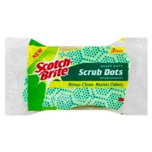 Scotch Brite Heavy-Duty Scrub Sponge w/ Scrub Dots - 3 ct | MWS