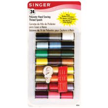 Singer 24-Assorted Mini 10 yd Spools of Polyester Thread