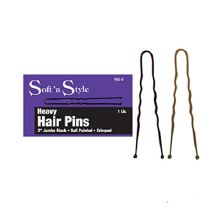 Soft N Style 3" Heavy Jumbo Ball Point Crimped Hair Pins (1 lb.)