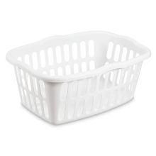 Sterilite Rectangular Laundry Basket-1.5 Bushel - White | MWS