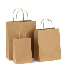 Tan Kraft Shopping Bag w/Handle