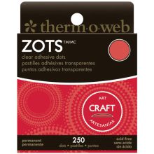 Therm-O-Web Zots Large Clear Adhesive Dots 1/2" x 1/16" Thick - 250 ct. | MWS