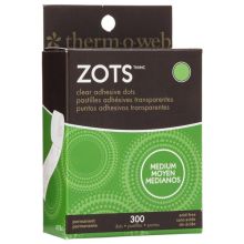 Therm-O-Web Zots Singles 3D Clear Adhesive Dots 1/2" x 1/8" Thick - 125 ct. | MWS