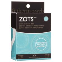 Therm-O-Web Zots Removable Clear Adhesive Dots 3/8" x 1/64" Thick - 200 ct. | MWS