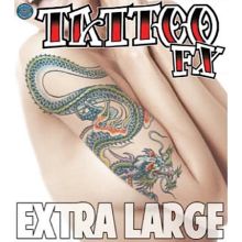 Tinsley Transfers Temporary Tattoo FX Extra Large - Dragon by MWS Pro Beauty