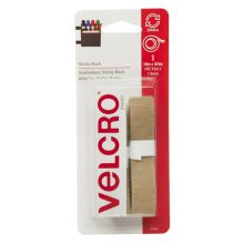 VELCRO® Brand Packaged 3/4" Adhesive Backed 18" - Beige