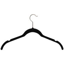 Velvet Slimline Shirt and Blouse Hanger with Notches - Black - 17"