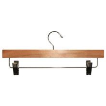 Wooden Skirt and Pant Hanger with Clips - Natural - 14"